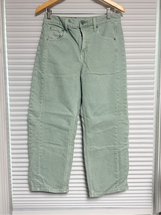 Lucky Brand Denim - Lucky Brand Women's Light Green Barrel-Leg Jeans